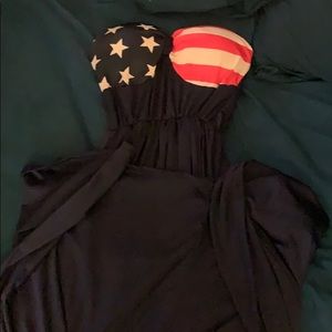 Strapless maxi dress